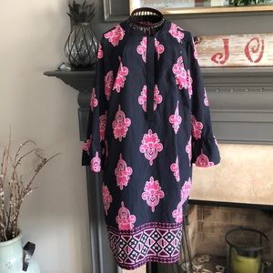 NWT crown & Ivy navy/pink dress